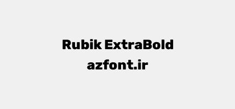 Rubik ExtraBold