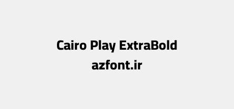 Cairo Play ExtraBold