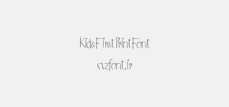 KidsFirstPrintFont