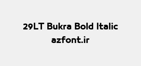 29LT Bukra Bold Italic